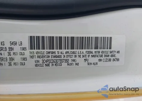 2013 Dodge Journey Crew from USA, damaged, VIN 3C4PDCDG3DT557392